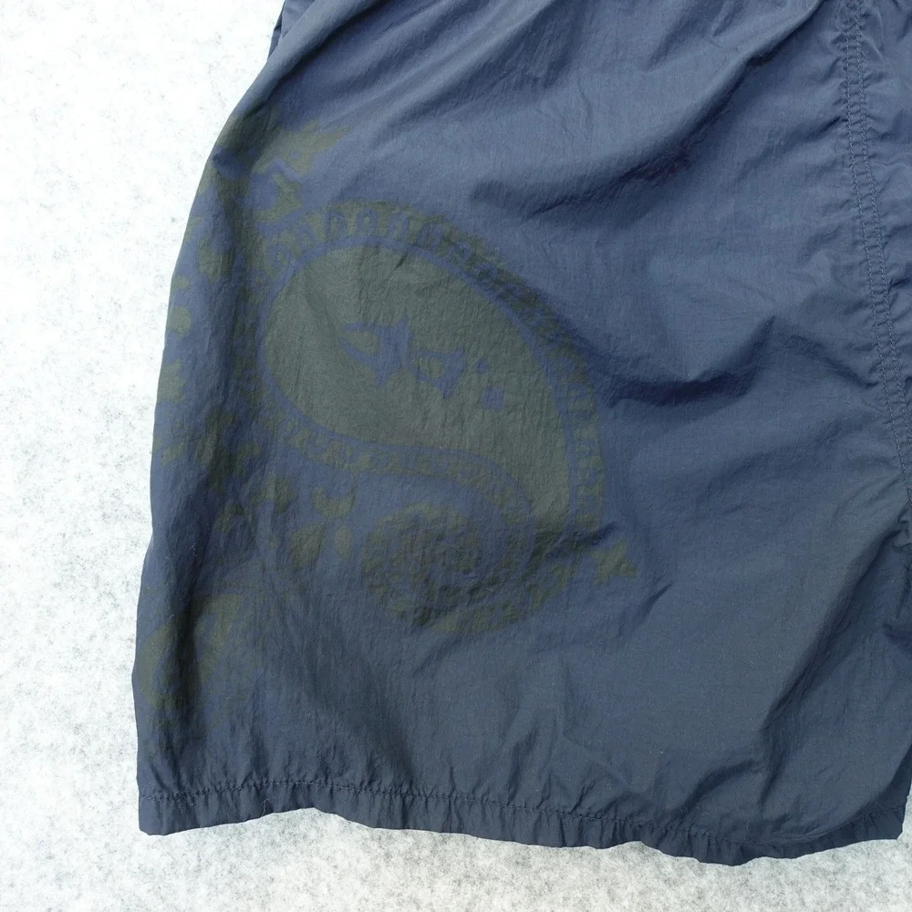 Zegna Sport Swim Shorts Men MEDIUM Navy Blue Beach Luxury Drawstring Trunks 34x4